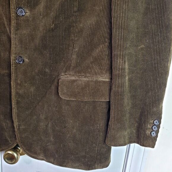 Vintage Polo Ralph Lauren Green 3 Button Corduroy Blazer Jacket Sz Men’s Medium - Picture 4 of 16